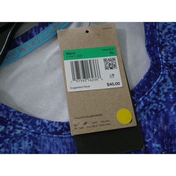 NIKE USA Miler Men's Short-Sleeve Running Top Track and Field UPF+40 XL - Picture 7 of 10